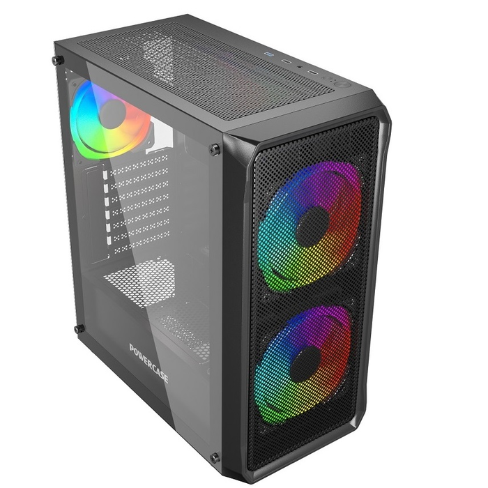 

Корпус PowerCase Mistral Edge SE, ATX, Midi-Tower, USB 3.0, RGB подсветка, черный, без БП (CMSEB-A3), Mistral Edge SE