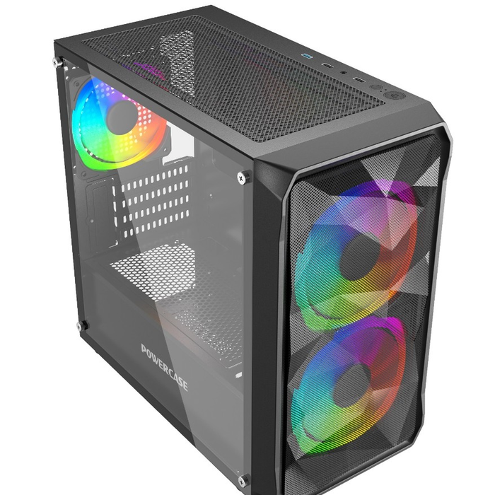 

Корпус PowerCase Micro A3B ARGB, mATX, Mini-Tower, USB 3.0, RGB подсветка, черный, без БП (CMMAB-A3), Micro A3B ARGB