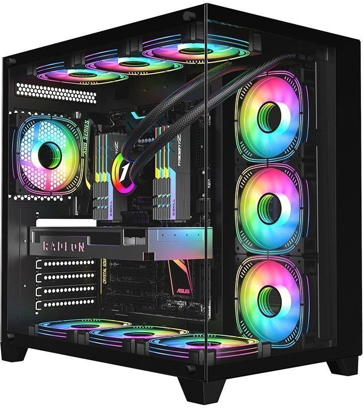 

Корпус 1STPLAYER MEGAVIEW MV8-TP, ATX, Midi-Tower, 2xUSB 3.0, черный, без БП (FP_MV8-TP-BK), MEGAVIEW MV8-TP