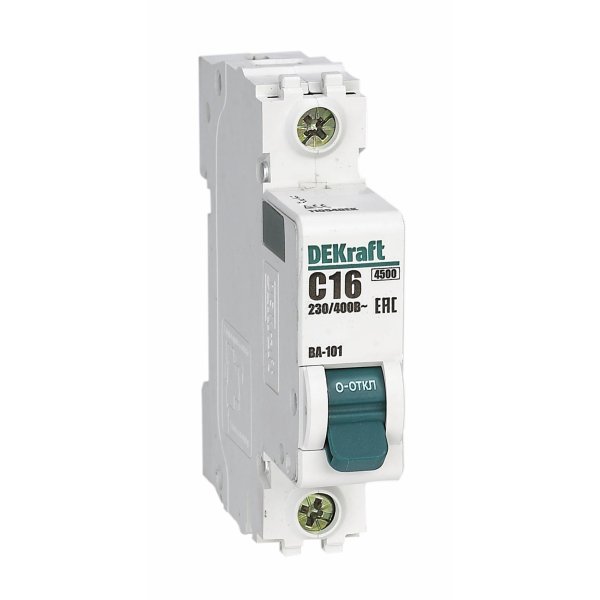 

Выключатель автоматический Systeme Electric BA-101 DEKraft однополюсный (1P/1П) 25А B 4,5 кА (11104DEK), BA-101