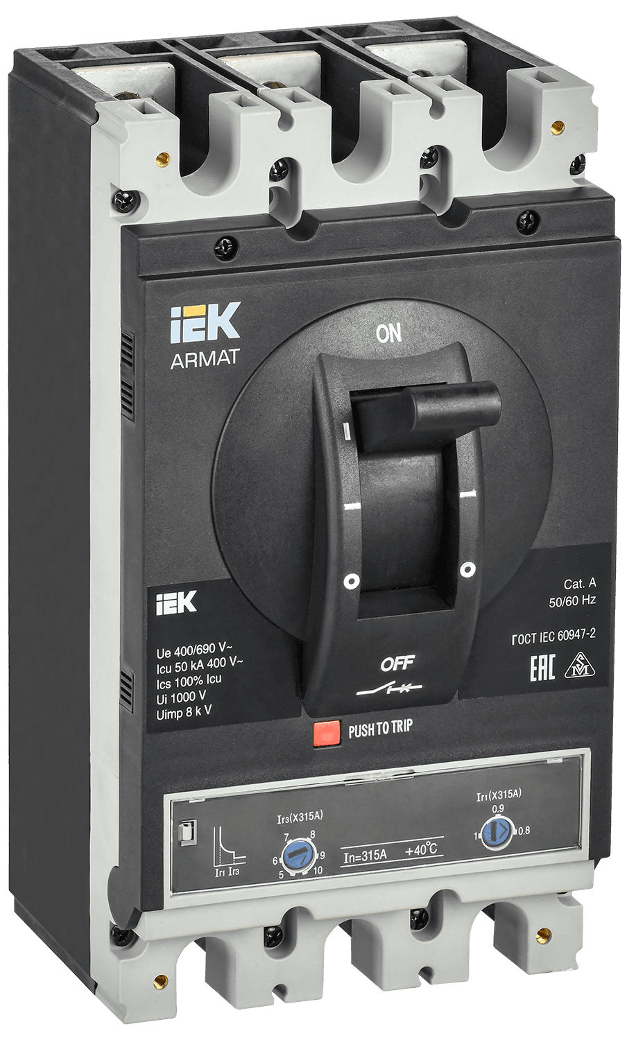 

Выключатель автоматический IEK AR-MCCB-3H-050-0315А-ATUC Armat трехполюсный (3P/3П) 315А H 50кА (AR-MCCB-3H-050-0315А-ATUC), AR-MCCB-3H-050-0315A-ATUC