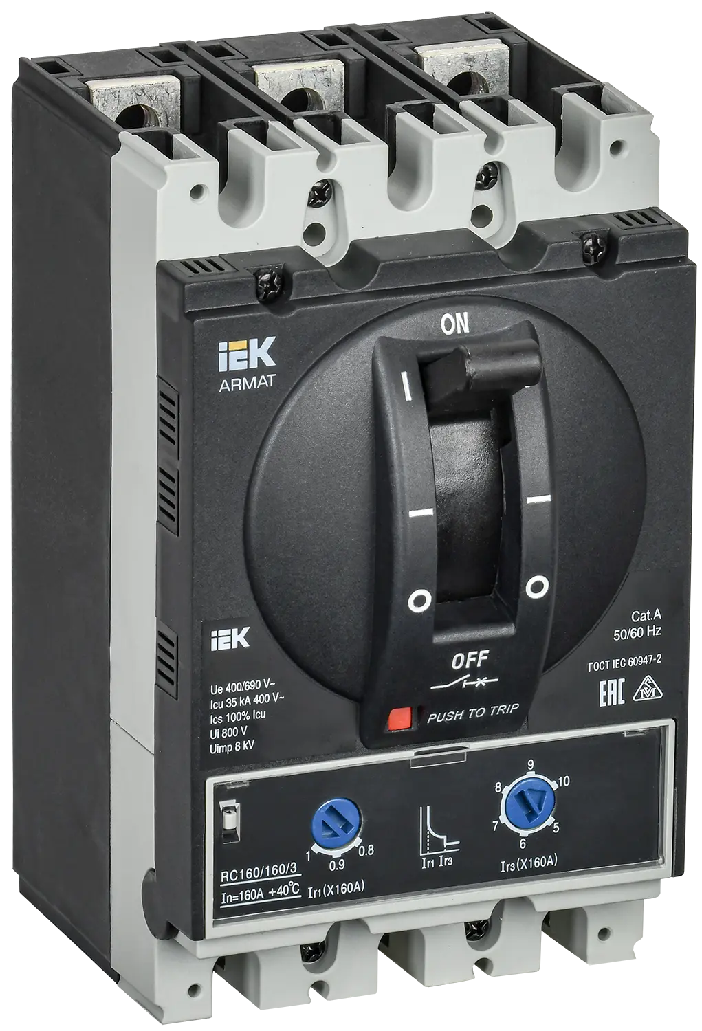 

Выключатель автоматический IEK AR-MCCB-3D-035-0160А-ATUC Armat трехполюсный (3P/3П) 160А D 35kA (AR-MCCB-3D-035-0160А-ATUC), AR-MCCB-3D-035-0160A-ATUC