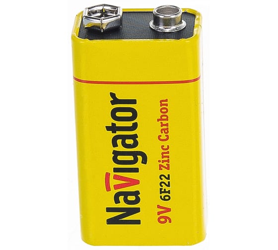 Батарея Navigator крона (6LR61/6LF22/1604A/6F22), 9V, 1 шт. (94762)