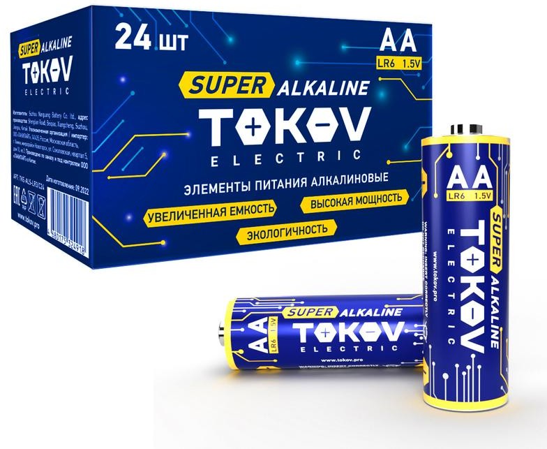 

Батарейка TOKOV ELECTRIC AA (LR6), 1.5V, 24 шт. (TKE-ALS-LR6/C24)