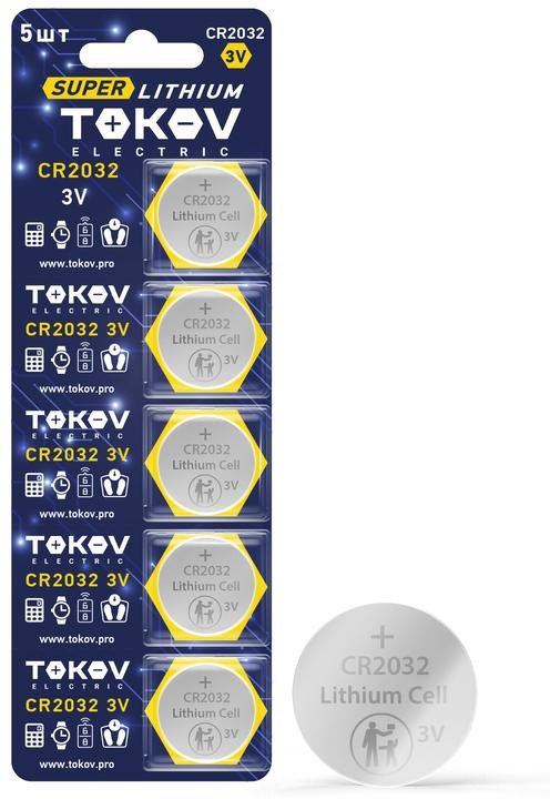 

Батарейка TOKOV ELECTRIC CR2032, 3V, 5 шт. (TKE-LI-CR2032/B5)