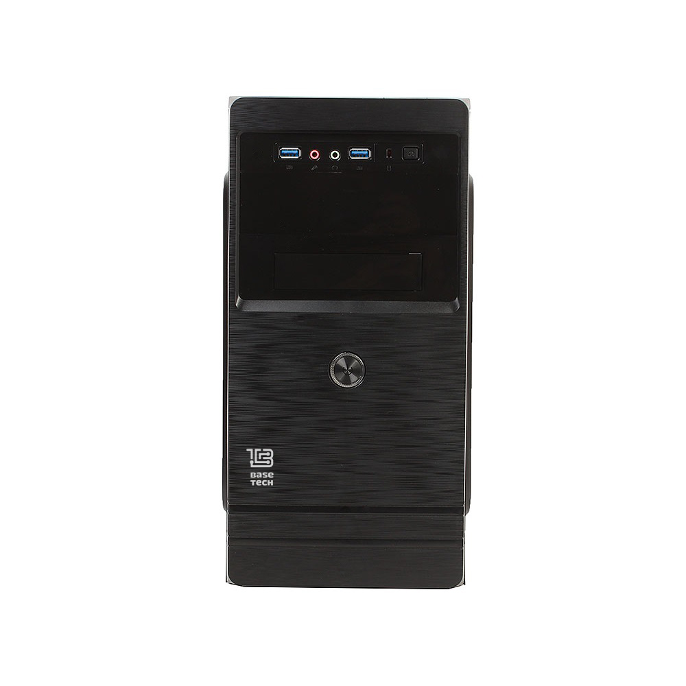Корпус BaseTech M3303, mATX, Mini-Tower, 2xUSB 3.0, черный, без БП (BT-M3303-B) новый, поврежден нижний разьем для металлической стойки, полный комплект