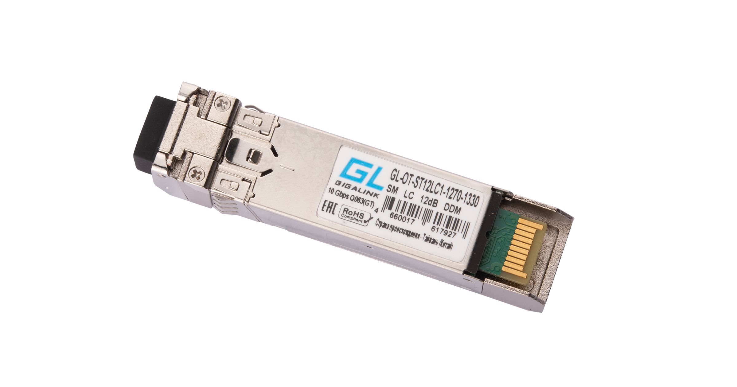 

Модуль SFP28 Nikomax (Gigalink) GL-OT-SS06LC1-1270-1330, 10 км, LC, Tx:1270 нм, Rx:1330 нм, 25 Гбит/с, SM, одинарный, WDM, DDM (GL-OT-SS06LC1-1270-1330), GL-OT-SS06LC1-1270-1330