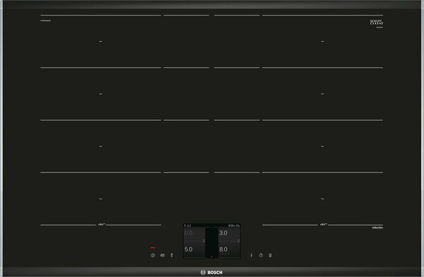 

Индукционная варочная панель Bosch PXY875KW1E, 4 конфорки, черный (PXY875KW1E), Черная, PXY875KW1E