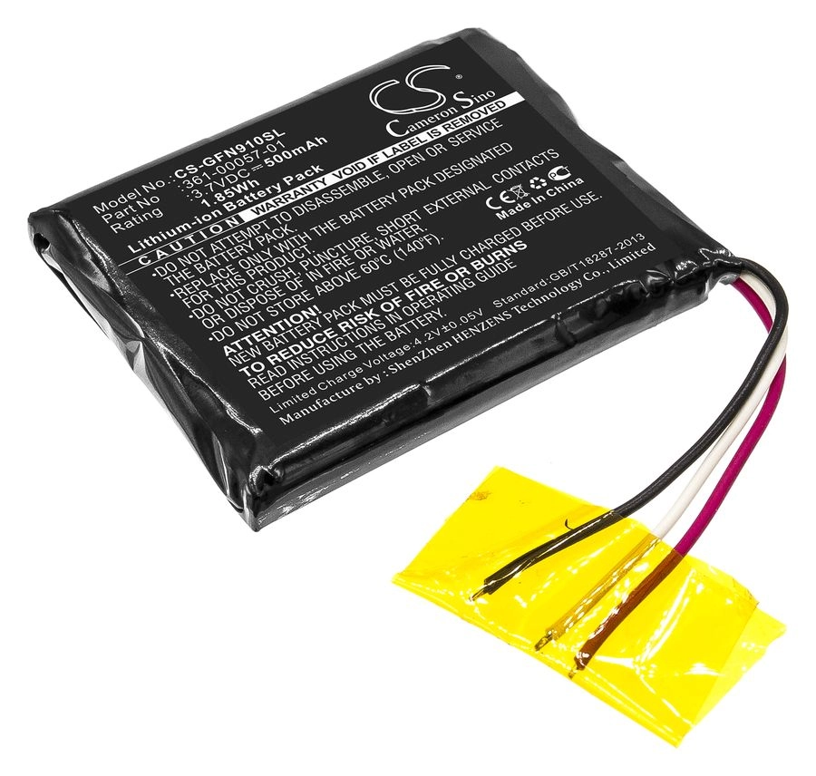 

Аккумулятор Cameron Sino CS-GFN910SL, 3.7V, 500 мА·ч, Li-Ion для смарт-часов Garmin, CS-GFN910SL
