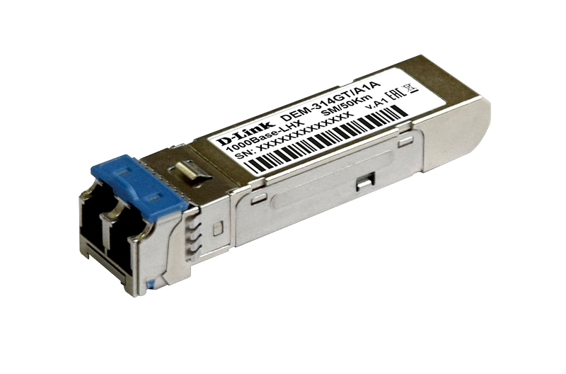 

Модуль SFP D-Link DEM-314GT, 50 км, LC, Tx:1550 нм, 1.25 Гбит/с, SM, двойной (314GT/A1A), DEM-314GT