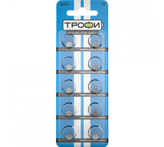 

Батарея Трофи AG0 / 379A / LR521, 1.5V, 10 шт. (C0034934)