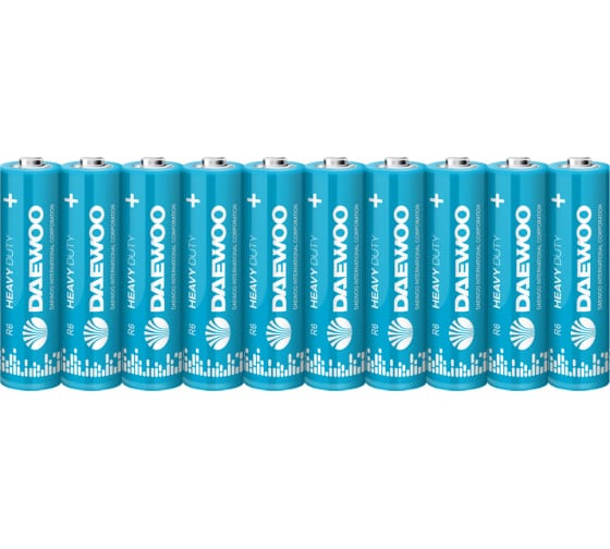 

Батарея Daewoo Heavy Duty Shrink-10, AA (LR6), 1.5V, 10 шт. (5042131)