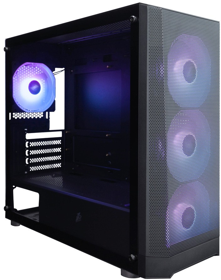 

Корпус 1STPLAYER FD5-M ARGB, mATX, Midi-Tower, USB 3.0, RGB подсветка, черный, без БП (FD5-M-BK-4F2(AP)), FD5-M ARGB
