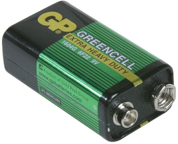 Батарейка GP Greencell, крона (6LR61/6LF22/1604A/1604S/6F22), 9V, 1 шт