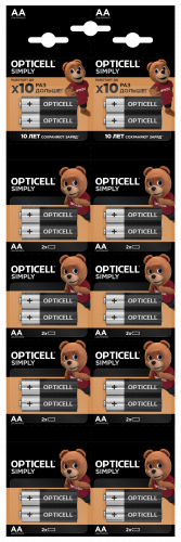 

Батарейка OPTICELL Simply, AA (LR6), 1.5V, 20 шт. (5050001)