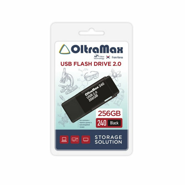 

Флешка 256Gb USB 2.0 OltraMax 240, черный (OM-256GB-240-Black)