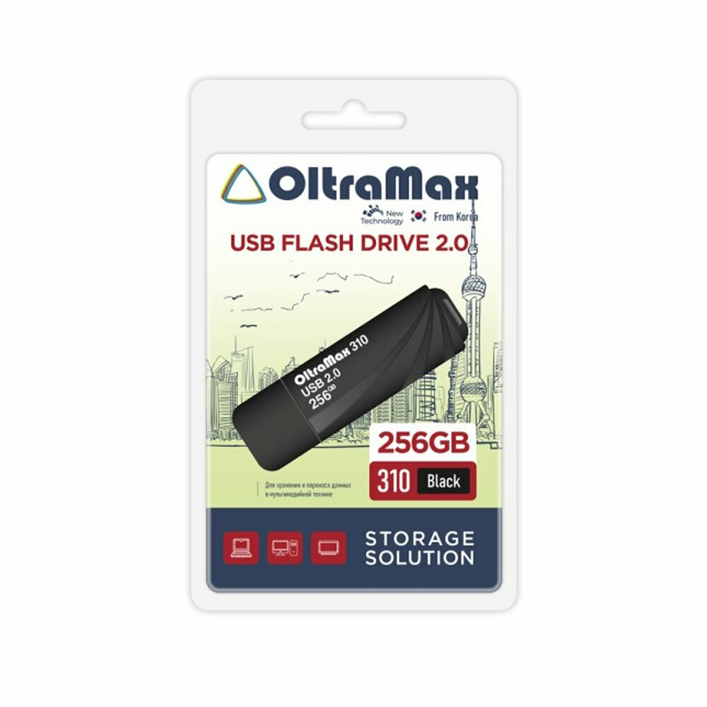 

Флешка 256Gb USB 2.0 OltraMax 310, черный (OM-256GB-310-Black)