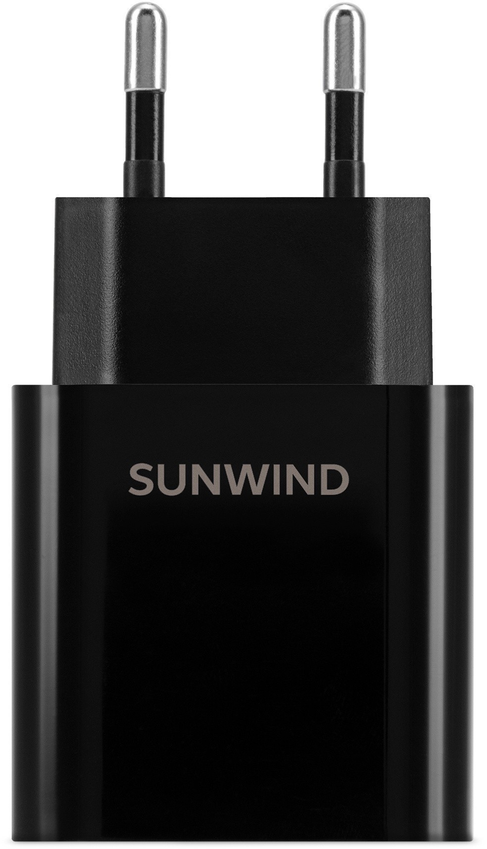 Сетевое зарядное устройство SunWind SWWA2 20 Вт, USB type-C, Quick Charge, PD, черный (SWWA2H0100BK)
