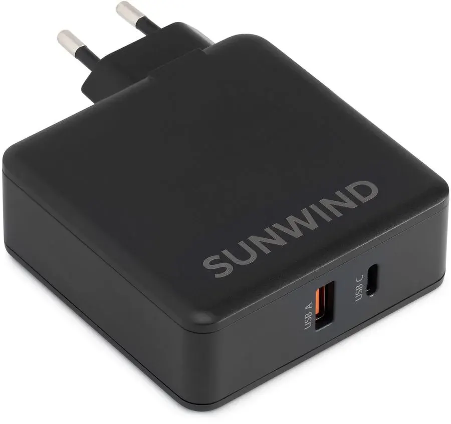 

Сетевое зарядное устройство SunWind SWWB0 100 Вт, USB, USB type-C, Quick Charge, PD, черный (SWWB0H1100BK), SWWB0