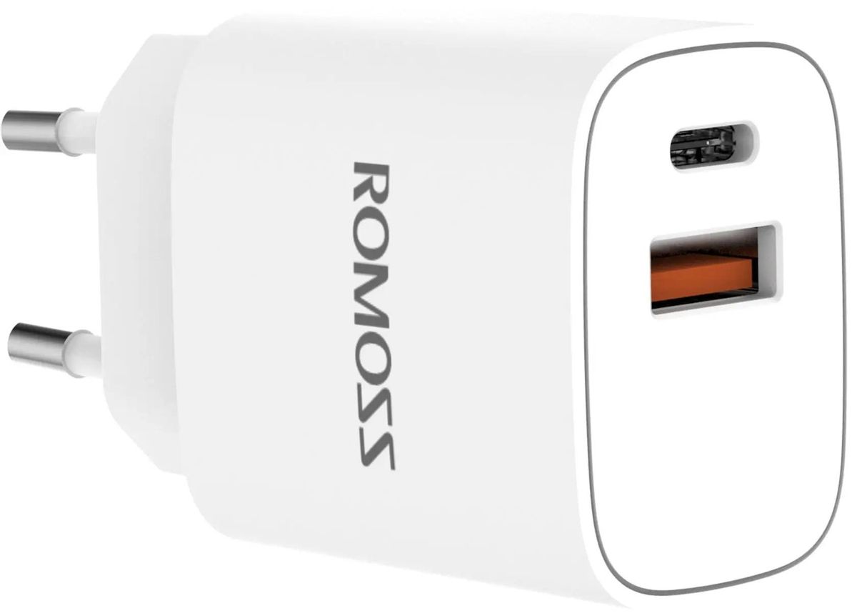 Сетевое зарядное устройство ROMOSS AC20T, USB, USB type-C, PD, белый