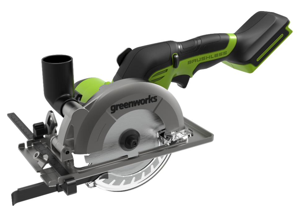 

Циркулярная пила GREENWORKS G24MCS, 6500 об/мин, диаметр диска 12 см, аккумуляторная Li-Ion 24 В, подсветка, поставляется без аккумуляторов и зарядного устройства (1501207), G24MCS