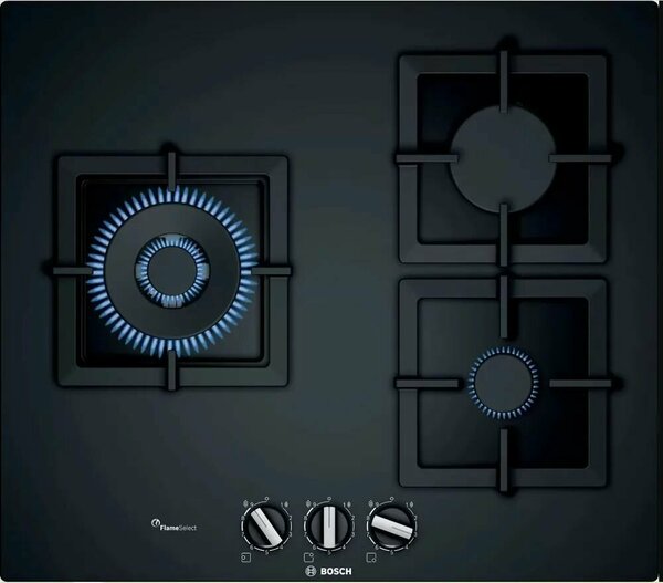 

Газовая варочная панель Bosch Serie 6 PPC6A6B20, 3 конфорки, черный (PPC6A6B20), Черная, PPC6A6B20
