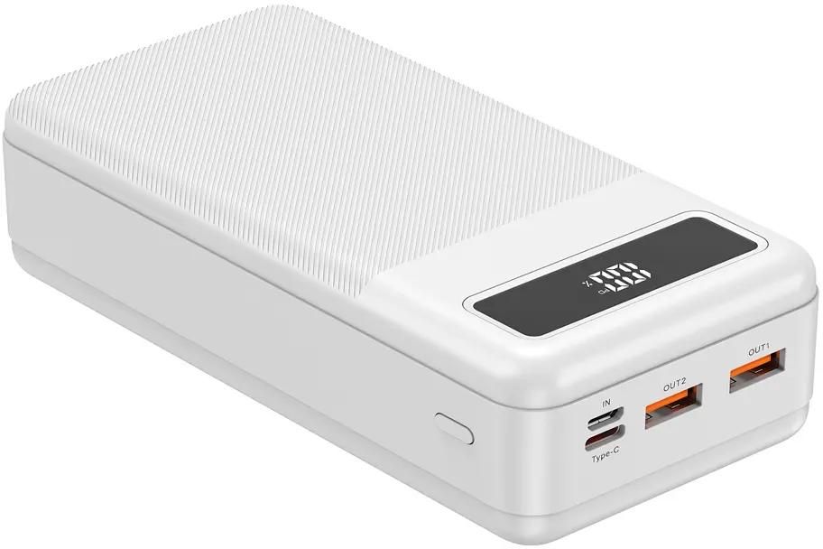 

Портативный аккумулятор (Powerbank) TFN Porta PB-313, 30 А·ч, 2xUSB, 3А, Type-C, белый (TFN-PB-313-WH), Porta PB-313