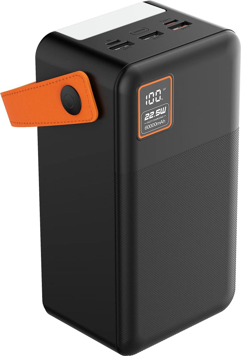 

Портативный аккумулятор (Powerbank) TFN Porta PB-322, 60000 мА·ч, 3xUSB, 3А, Type-C, черный (TFN-PB-322-BK), Porta PB-322