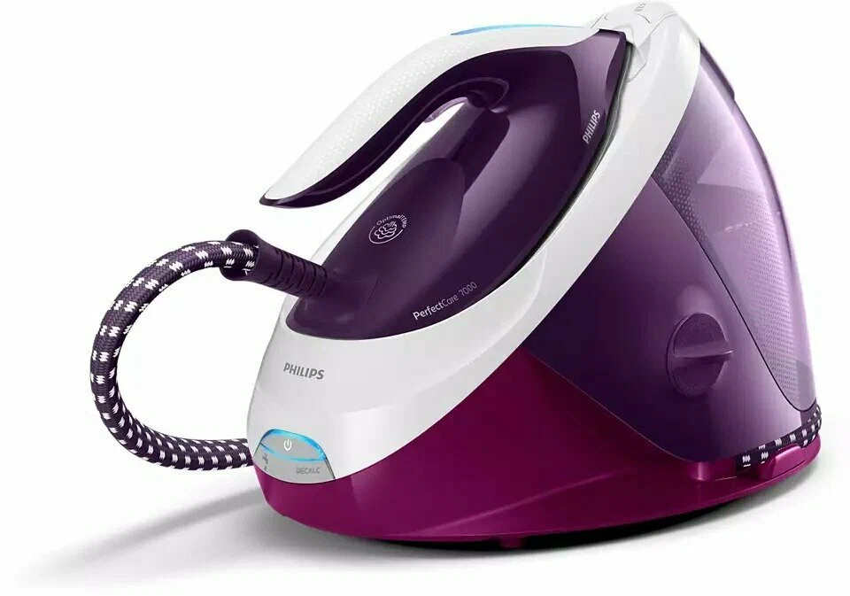 

Утюг Philips PerfectCare PSG7028/30 2.1 кВт, длина шнура 1.65 м, фиолетовый/белый (PSG7028/30), PSG7028/30
