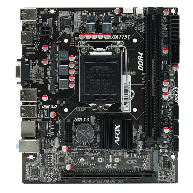 Материнская плата AFOX IH110D4-MA5, Socket1151, Intel H110, 2xDDR4, PCI-Ex16, 3SATA3, 5.1-ch, 4 USB 3.0, VGA, HDMI, mATX, Retail