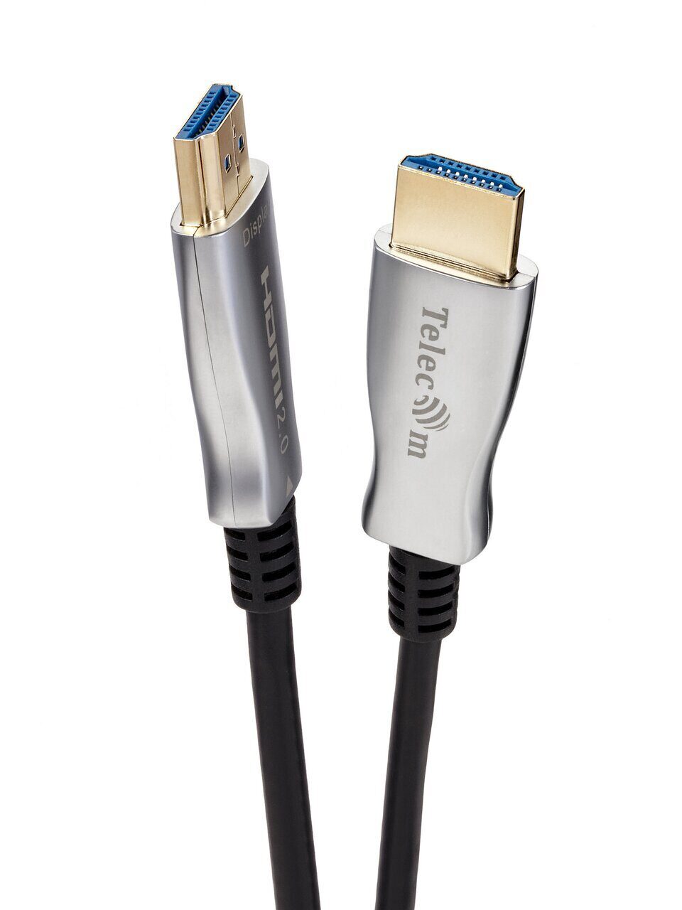 

Кабель HDMI(19M)-HDMI(19M) v2.0 4K, экранированный, 15 м, черный/серебристый Telecom (TCG2020-15M)