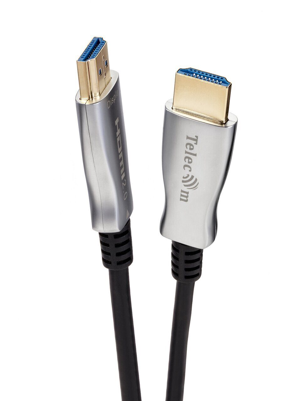 

Кабель HDMI(19M)-HDMI(19M) v2.0 4K, экранированный, 10 м, черный/серебристый Telecom (TCG2020-10M)