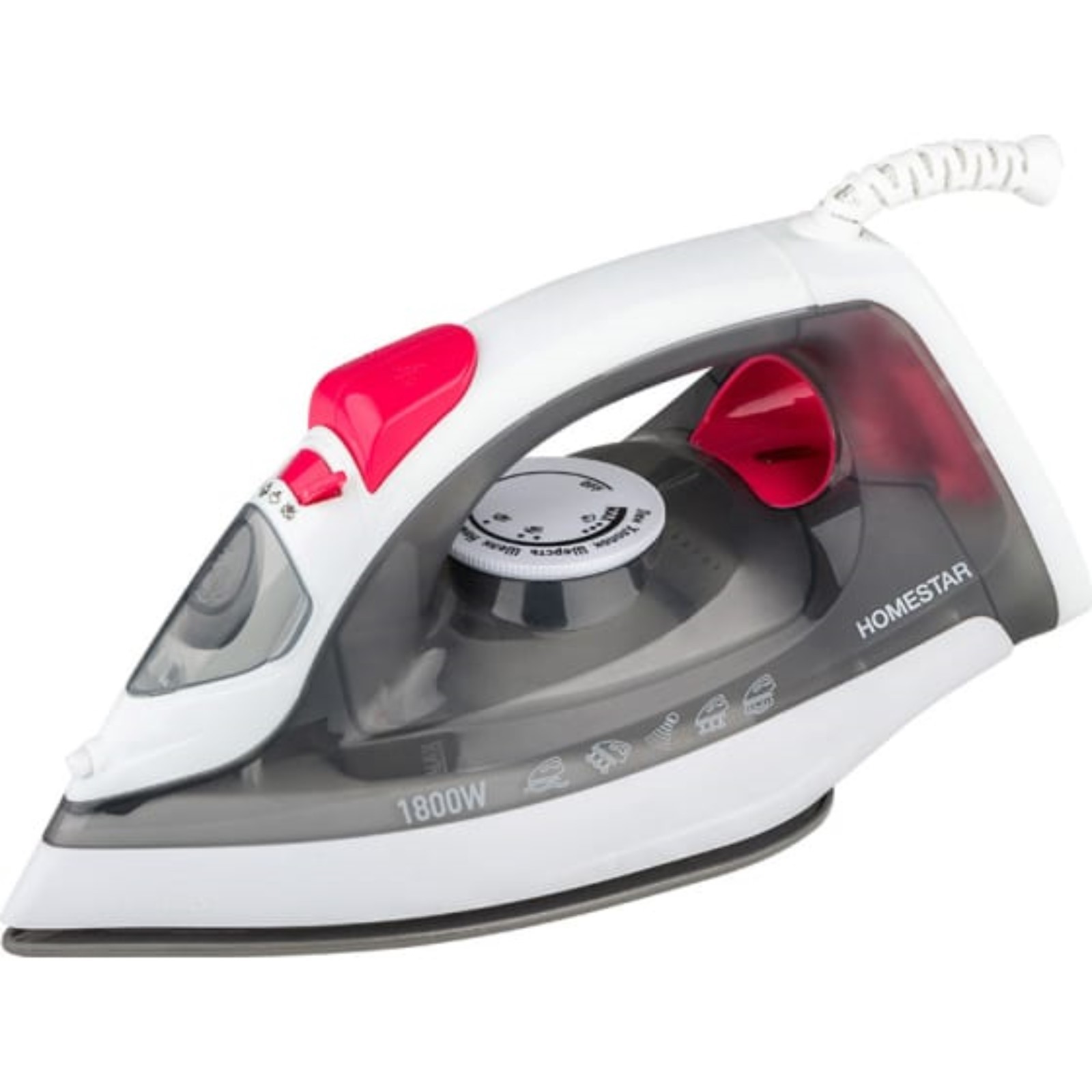 

Утюг HomeStar HS-4012 1.8 кВт, длина шнура 1.5 м, серый (105544), HS-4012