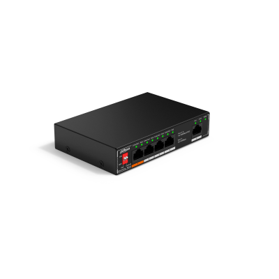 

Коммутатор Dahua SF1005P, кол-во портов: 4x100 Мбит/с, кол-во SFP/uplink: RJ-45 1x100 Мбит/с, PoE: 4x60 Вт (макс. 60 Вт) (DH-SF1005P), SF1005P