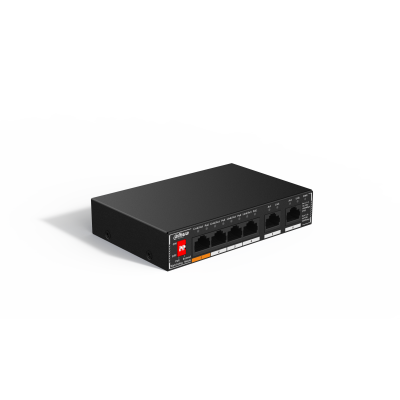 

Коммутатор Dahua SG1006P, кол-во портов: 4x1 Гбит/с, кол-во SFP/uplink: RJ-45 2x1 Гбит/с, PoE: 4x60 Вт (макс. 60 Вт) (DH-SG1006P), SG1006P
