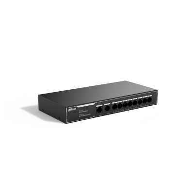 

Коммутатор Dahua SG1010LP, кол-во портов: 8x1 Гбит/с, кол-во SFP/uplink: RJ-45 2x1 Гбит/с, PoE: 8x30 Вт (макс. 65 Вт) (DH-SG1010LP), SG1010LP