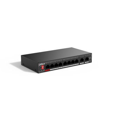 

Коммутатор Dahua SG1010P, кол-во портов: 8x1 Гбит/с, кол-во SFP/uplink: RJ-45 2x1 Гбит/с, PoE: 8x90 Вт (макс. 96 Вт) (DH-SG1010P), SG1010P