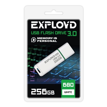 

Флешка 32Gb USB 3.0 EXPLOYD 680, белый (EX-32GB-680-White)