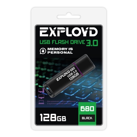 

Флешка 128Gb USB 3.0 EXPLOYD 680, черный (EX-128GB-680-Black)