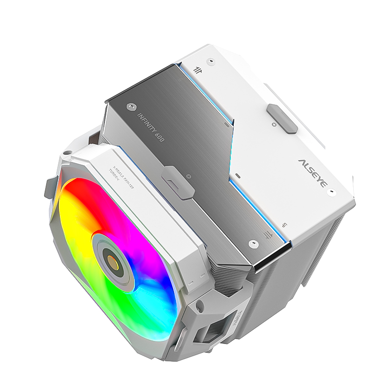 

Кулер для процессора Alseye Infinity i600 для Socket/115x/1200/1356/1366/1700/1851/2011/2011-3/2066/AM4/AM5, 120 мм, 2300rpm, 37.8 дБА, 265 Вт, 4-pin PWM, Al+Cu, RGB (i600-W), i600