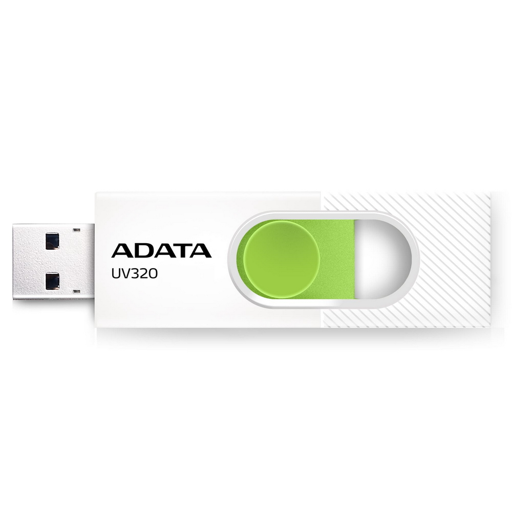 Флешка 32Gb USB 3.2 Gen 1 ADATA UV320, белый/зеленый (AUV320-32G-RWHGN)