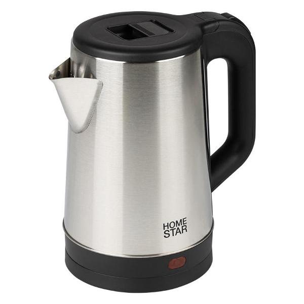 

Чайник Homestar HS-1041 1.8л. 1.5 кВт, пластик/металл, черный/серебристый (105220), HS-1041
