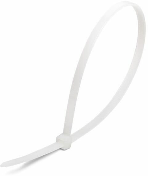 

Стяжка Cablexpert, 7.6 мм x 200 мм, 100 шт., белый (NYT-200x7.6)