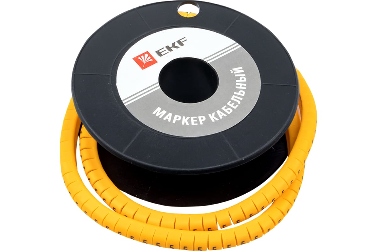 

Маркер кабельный EKF цифра "5" для 1.5мм², 1000 шт., желтый (plc-KM-1.5-5)