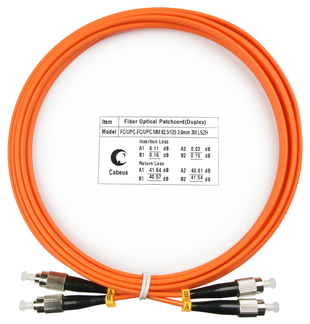 

Патч-корд оптический Cabeus, FC/UPC-FC/UPC, многомодовый, 62.5/125, OM1, двойной, 3 м, LSZH, оранжевый (FOP-62-FC-FC-3m)