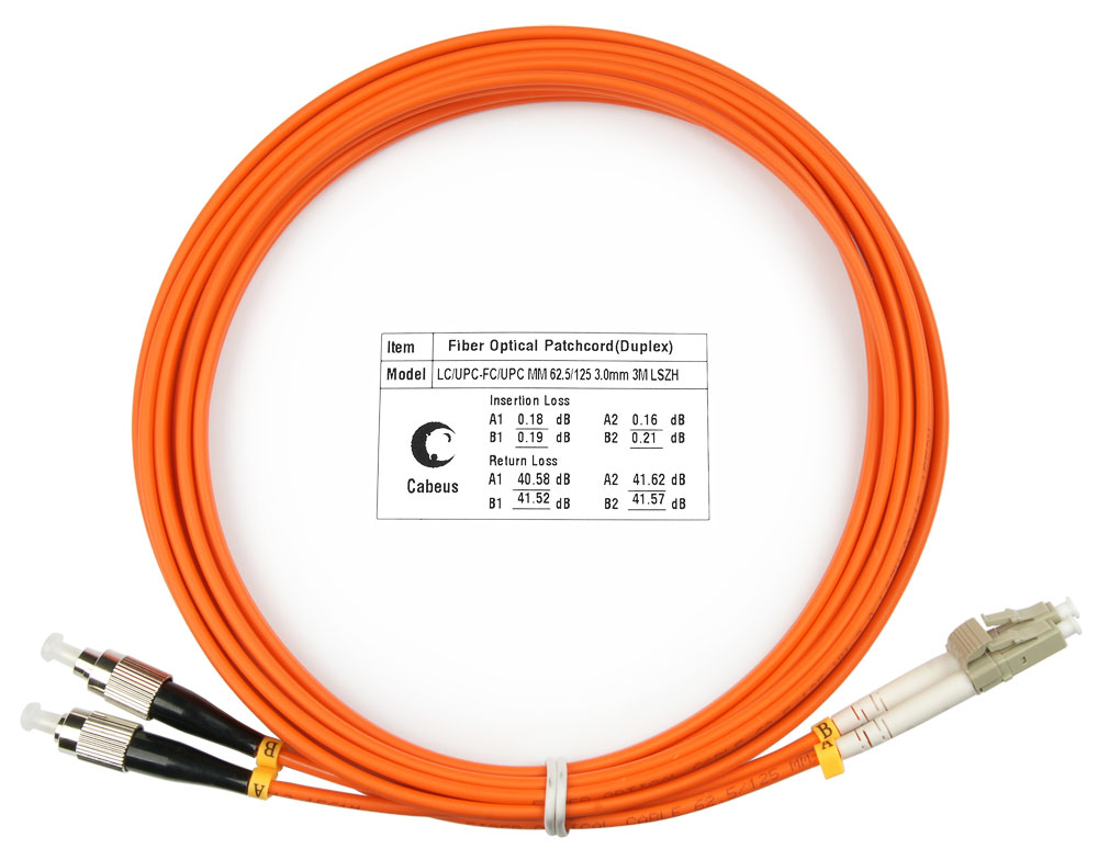 

Патч-корд оптический Cabeus FOP-62-LC-FC-3m, LC/UPC-FC/UPC, многомодовый, 62.5/125, OM1, двойной, 3 м, LSZH, оранжевый (FOP-62-LC-FC-3m), FOP-62-LC-FC-3m