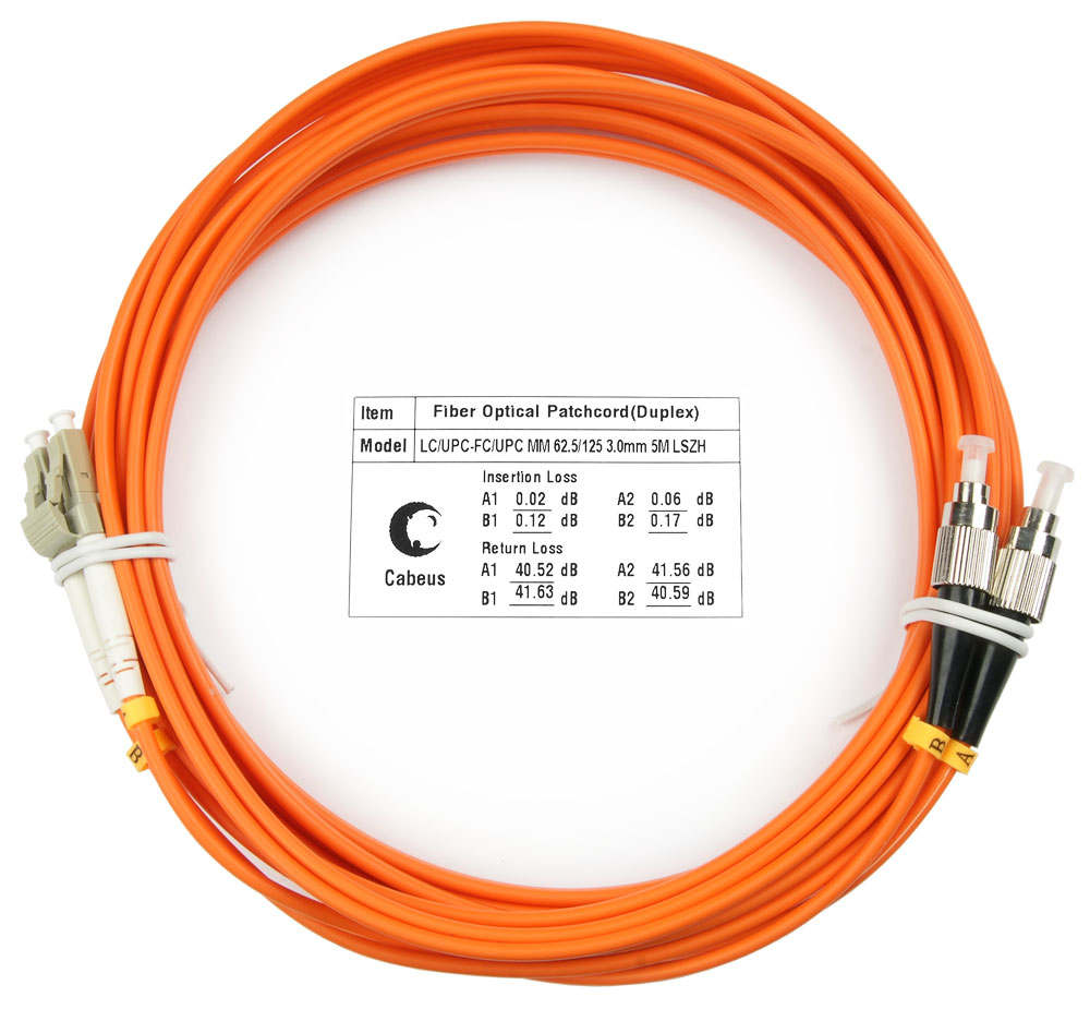 

Патч-корд оптический Cabeus FOP-62-LC-FC-5m, LC/UPC-FC/UPC, многомодовый, 62.5/125, OM1, двойной, 5 м, LSZH, оранжевый (FOP-62-LC-FC-5m), FOP-62-LC-FC-5m