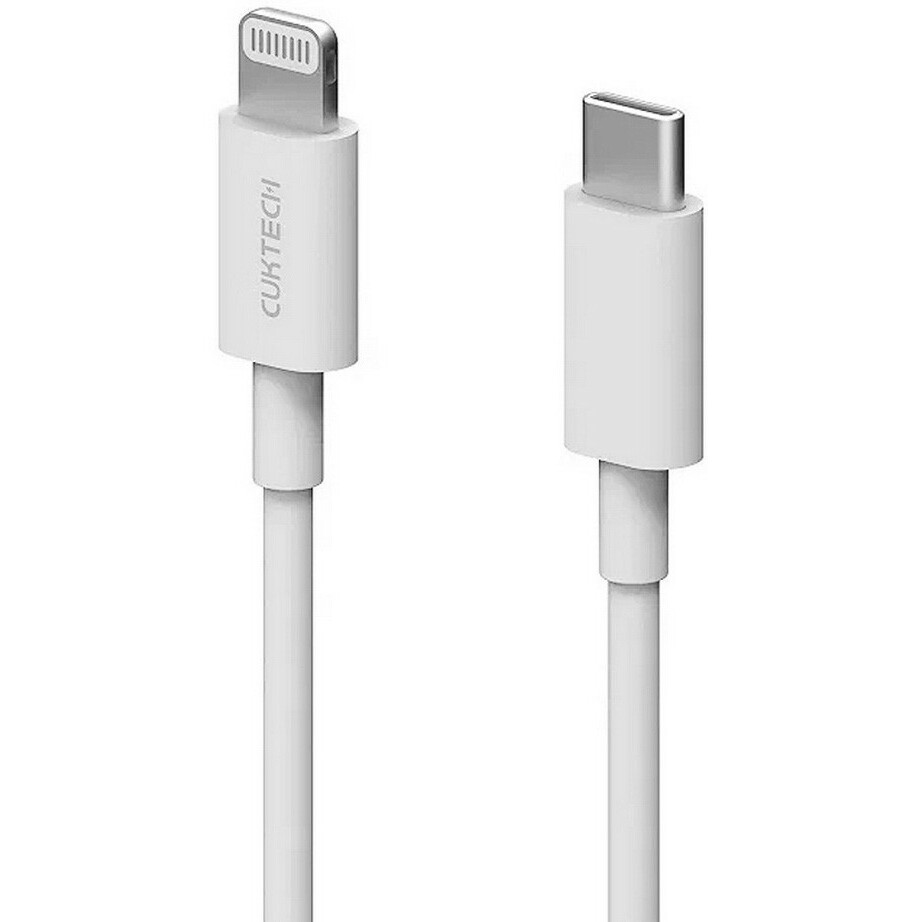 

Кабель Lightning 8-pin-USB Type-C, 3А, 1 м, белый, CUKTECH KLC-5497 (KLC-5497), KLC-5497