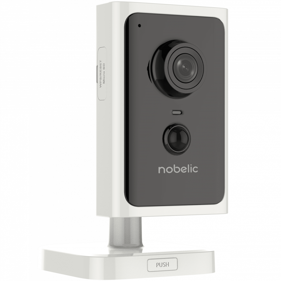 IP-камера Nobelic NBLC-1411F-WMSD 2.8мм, настольная, 4Мпикс, CMOS, до 2688x1520, до 25кадров/с, ИК подсветка 10м, WiFi, POE, -10 °C/+40 °C, белый/черный (NBLC-1411F-WMSD) б/у, после ремонта, следы эксплуатации, комплект полный