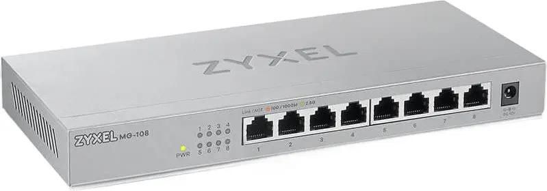 Коммутатор ZYXEL XMG-108, управляемый, кол-во портов: 8x2.5 Гбит/с, кол-во SFP/uplink: SFP+ 1x10 Гбит/с (XMG-108-ZZ0101F)